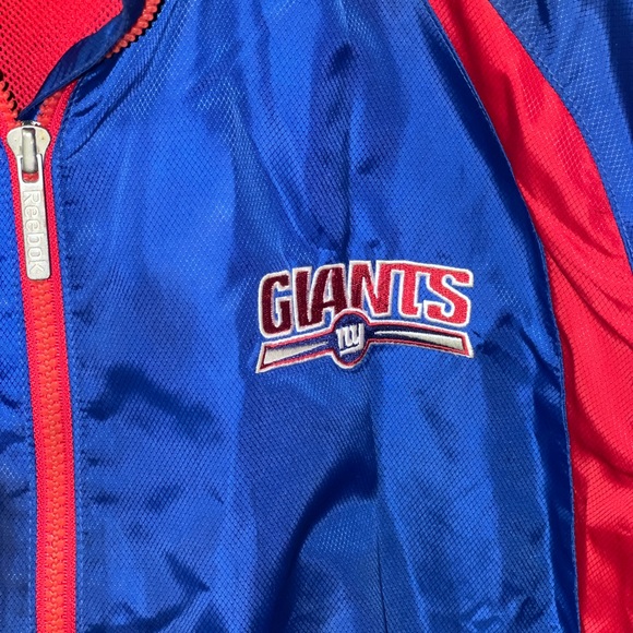 Reebok NFL Team Apparel New York Giants Windbreaker Jacket Adult Medium Blue - Picture 2 of 7